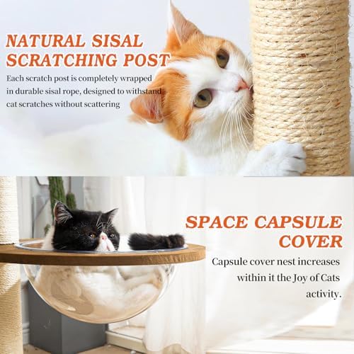 Modern Cat Tree for Large Cats, Sturdy Design - Image 5