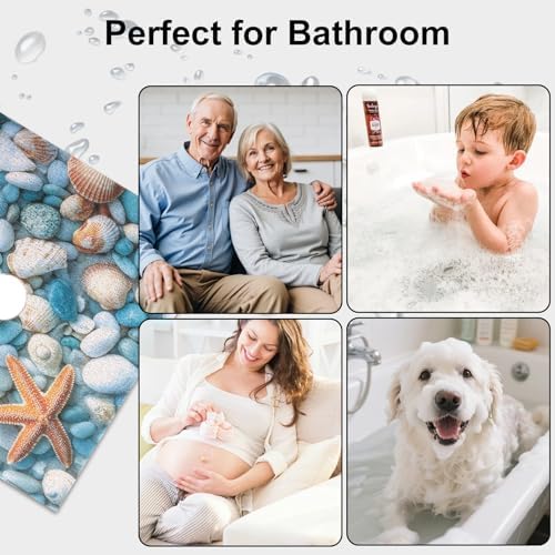 Square Shower Mat, Yonala 32 x 32 Inch Stylish Non Slip Shower Mats - Image 7