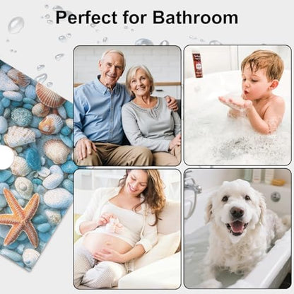 Square Shower Mat, Yonala 32 x 32 Inch Stylish Non Slip Shower Mats - Image 7