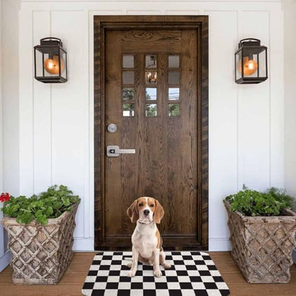 Checkered Bath Mats for Bathroom Black and White Buffalo Check Plaid Floor Bath - Image 7