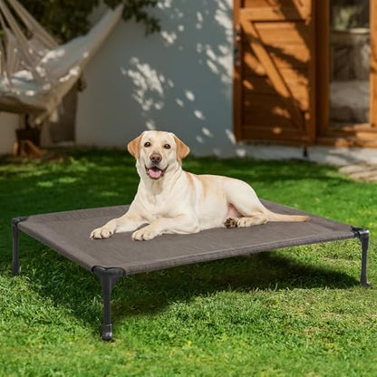 Veehoo Outdoor Elevated Dog Bed Large Sized Dogs, Cooling Raised Dog Cots - Image 2