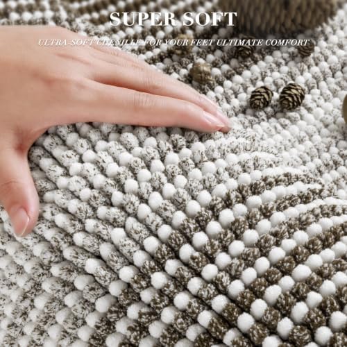 BSICPRO Bathroom Rugs Sets 2 Piece, Non Slip Striped Bath Mats - Image 2