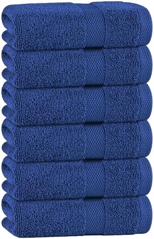 Wealuxe Navy Blue Hand Towels 16x27 by WhiteClassic