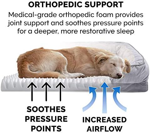 Furhaven Orthopedic Dog Bed for Medium/Small Dogs w/ Removable Bolsters & - Image 5