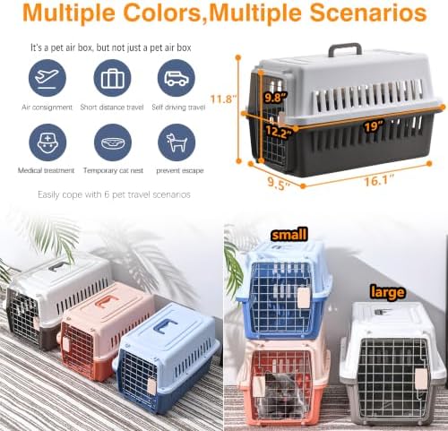 Pets Carrier, Hard-Sided, for Cat up to 14lb, Suit for Airline/Road Travel - Image 5