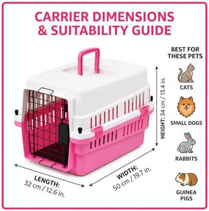 20-Inch Pink Hard Shell Pet Carrier - Image 2