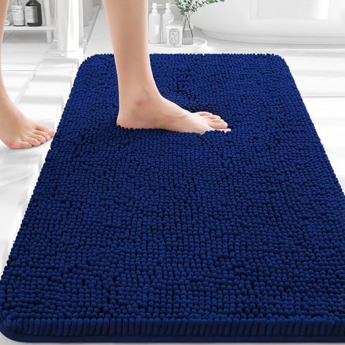 OLANLY Bathroom Rugs 36x24, Extra Soft Absorbent Chenille Bath Rugs by OLANLY