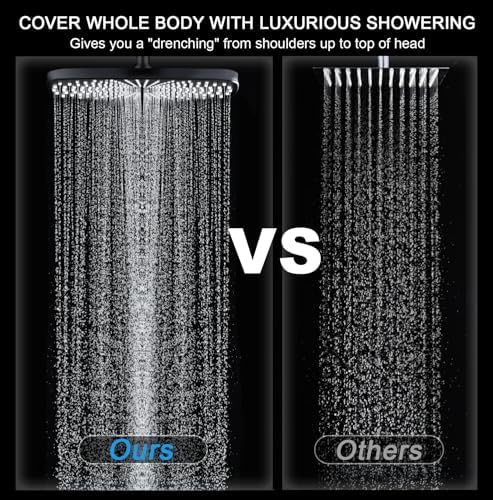 Rain Shower Head with Handheld Showerhead - Image 4