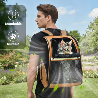 Pet Backpack Carrier, Large Cat Carrier Backpack Up to 20 Lbs - Image 3