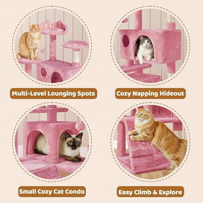 Yaheetech 62in Cat Tree Tower, Double Condo, Scratch Posts - Image 4
