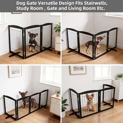 ZJSF Freestanding Dog Fence Indoor, Foldable Dog Gate - Image 4
