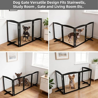 ZJSF Freestanding Dog Fence Indoor, Foldable Dog Gate - Image 4