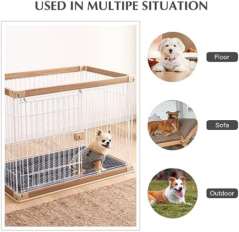 BVAGSS Reversible Dog Crate Pad, Memory Foam Pet Bed Mat, Soft Warm Machine - Image 5