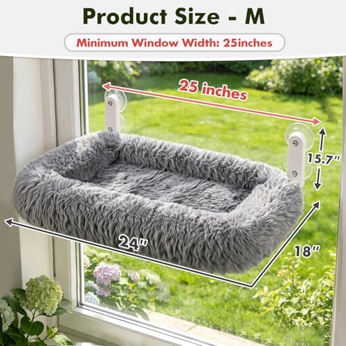 Zoratoo Foldable Cat Window Perch, Widened Cushion Cat Bed - Image 5
