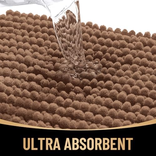 OLANLY Thick Chenille Bathroom Runner Rugs 70x24, Absorbent Bath Mat - Image 3