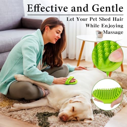 2PCS Dog Bath Brush Set | Adjustable Handle Dog Scrubber - Image 3