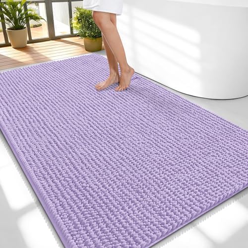 OLANLY Thick Chenille Large Bathroom Rugs Mats 59x35 by OLANLY