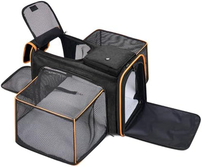 Pet Carrier, Large Soft Sided Expandable Travel Carrier by Handor