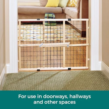 MYPET Wire Mesh Dog Gate: 26.5"-42" Wide Pressure Mounted - Image 4