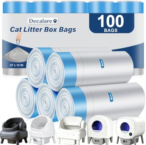 100 Count 27"x13" Cat Litter Box Bags by Decalare