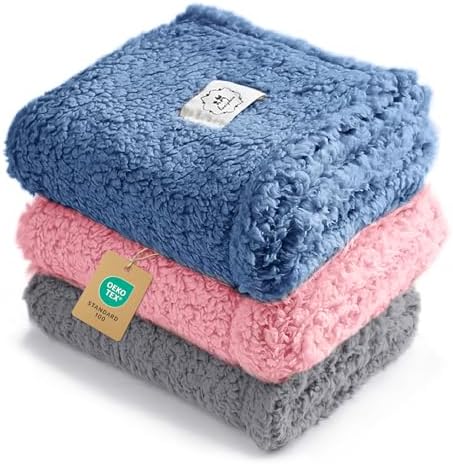 Luciphia 3 Pack Soft Sherpa Fleece Blankets by luciphia
