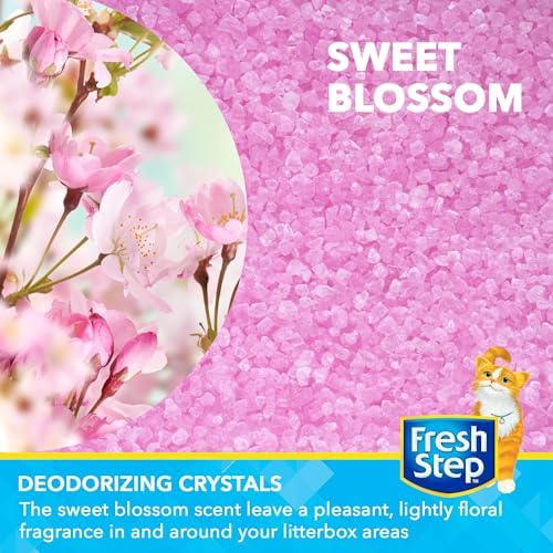 Fresh Step Cat Litter Crystals Deodorizer, Sweet Blossom Scent, 30 Ounce - Image 2