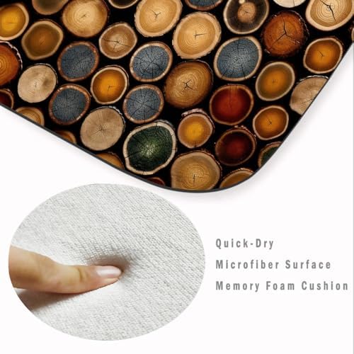 Memory Foam Bath Mat Flannel Non-Slip Floor Carpet 29x17in - Image 3