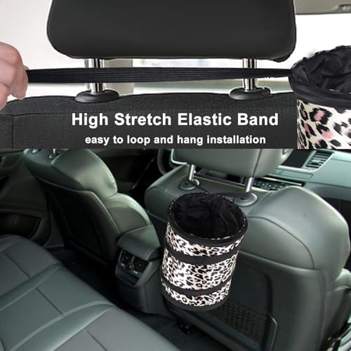 Car Trash Can, 2 Packs Mini Car Garbage Can, Collapsible Trash Bin - Image 4