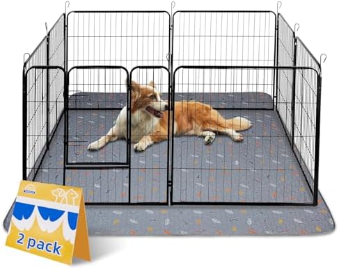 Sunheir Washable Pee Pads for Dogs Extra Large 48" x 60" 2-Pack, Reusable Puppy by SUNHEIR