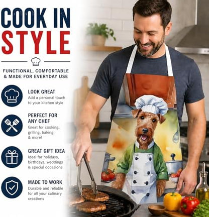 Caroline's Treasures Irish Terrier The Chef Apron Cooking Kitchen Server Baking - Image 2
