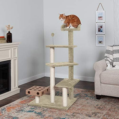 Furhaven 49.5" Tall Cat Tree for Indoor Cats, Ft. Sisal Scratching Posts - Image 3