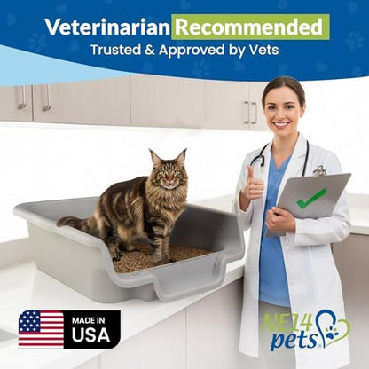 KittyGoHere Senior Cat Litter Box, Low Entry Litter Pan, Jumbo 2 Pack - Image 7