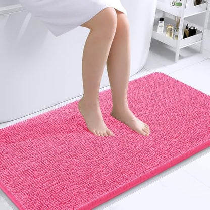 OLANLY Bathroom Runner Rugs 40x24, Extra Soft Absorbent Chenille Bath Rugs by OLANLY