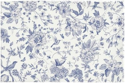Giwawa Chinoiserie Flower Bath Rug Blue Leaves Bathroom Mat 16"x24" Soft Plush by Giwawa