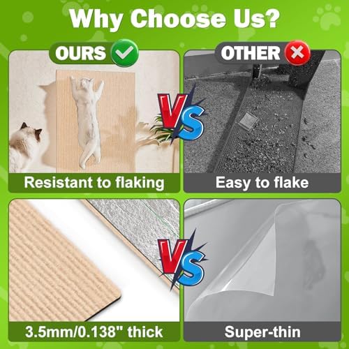 ENONCI 78.7x15.8 Cat Scratch Pad, Furniture Protector - Image 2