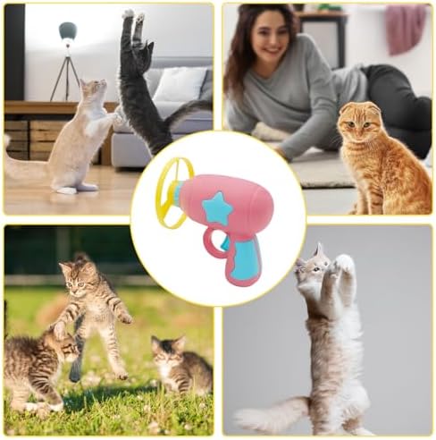Andiker Cat Fetch Toy, Interactive Kitten Flying Disc Launcher Toy - Image 5