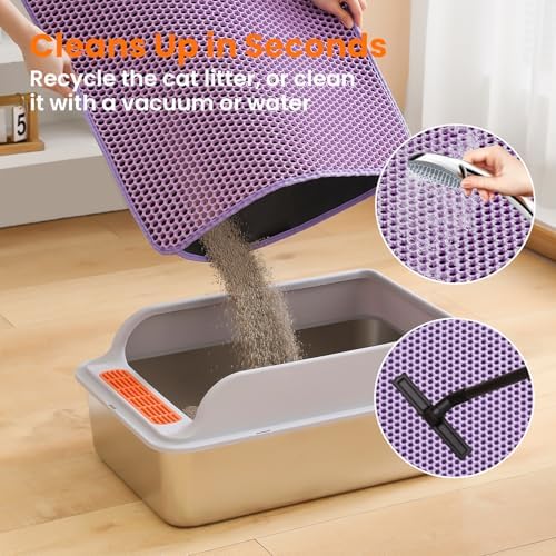 Extra Large Cat Litter Mat, Double Layer Honeycomb Design - Image 5