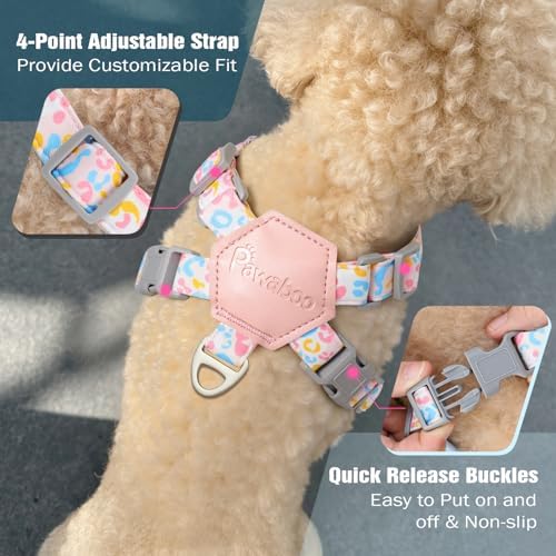 Pawaboo Small Dog Harness and Leash Set, Puppy Harness X-Frame Adjustable - Image 4