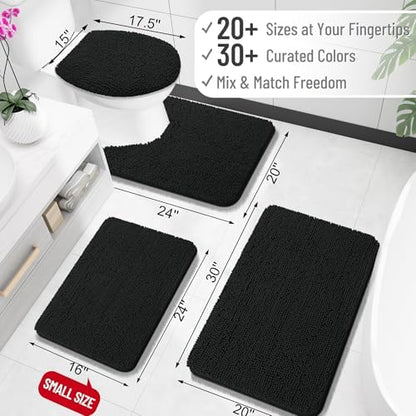 OLANLY Bathroom Rugs 32x20, Extra Soft Absorbent Chenille Bath Rugs - Image 2