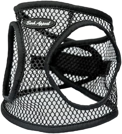 Bark Appeal Black Netted Step-in Dog Harness by BarkAppeal