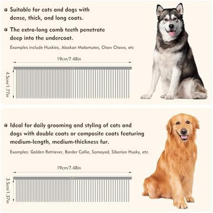 WRW 4 Pack Dog Comb, Metal Comb - Image 3