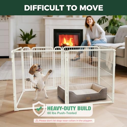 FXW AuraSpace Pro Acrylic & Wire Mesh Indoor Dog Playpen, 6 Panels - Image 2