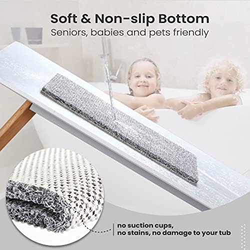 0.6" Extra Thick Non Slip Shower Mat, PVC Loofah Shower Mat - Image 6