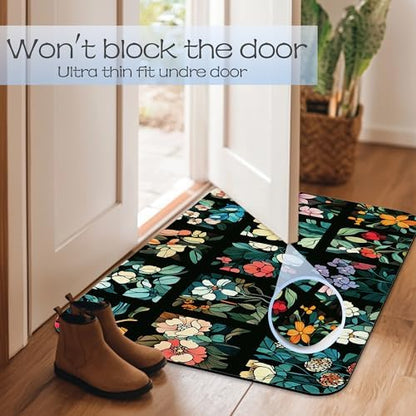 Bathroom Rug 29.5"x17", Groovy Abstract Flowers Bath Mat - Image 7