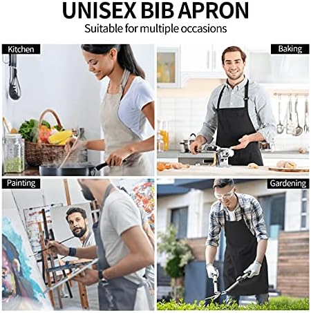 Perinsto Waterproof Apron With 2 Pockets Kitchen Chef Aprons Bibs - Image 7