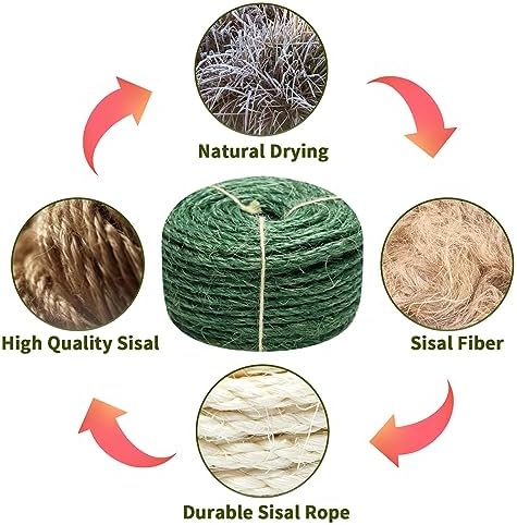 Green Sisal Rope 1/4 Inch by 49-Feet - Image 4