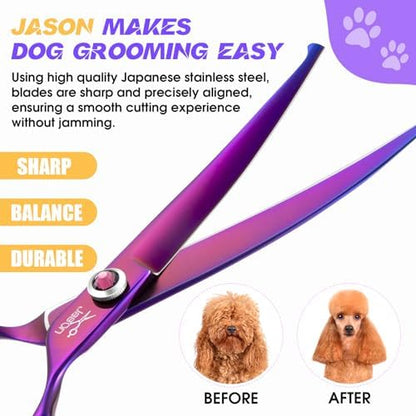 JASON Curved Dog Grooming Scissors - Image 4