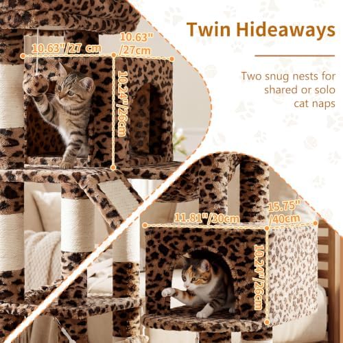 Heybly Cat Tree, 71-Inch-Tall Tower - Image 3