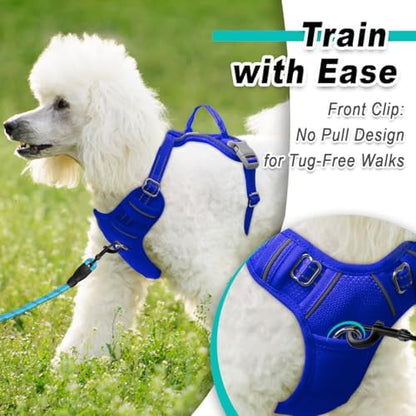 BARKBAY Dog Harness for Small Sized Dog No Pull Mesh 2 Clips Dog Vest - Image 2