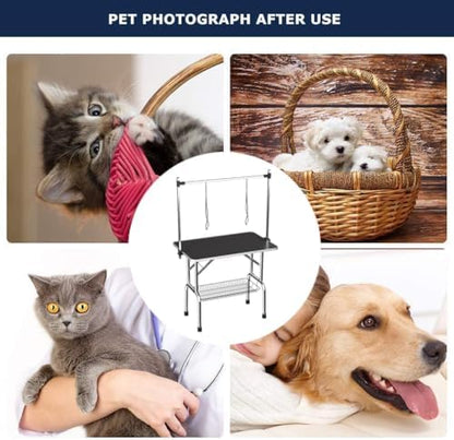 36" Pet Dog Grooming Table, Foldable Stainless Steel Frame Pet Drying Grooming - Image 6